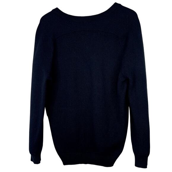 Vince Black V-Neck Pullover Sweater Men's MEDIUM Wool Cashmere Blend - Picture 3 of 3